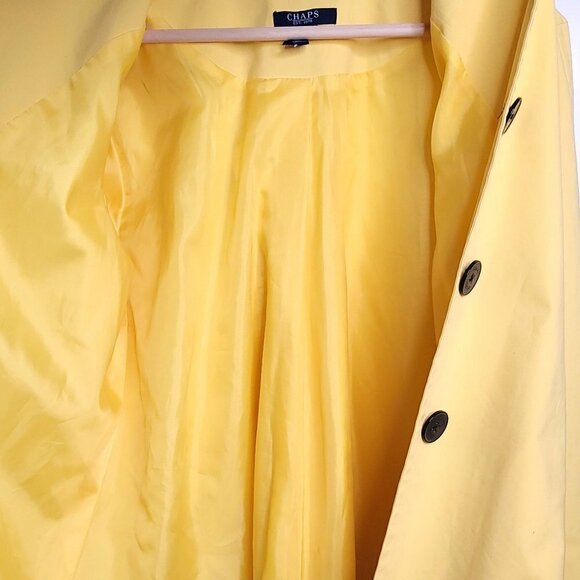 Chaps swing coat fully lined sunny yellow L - Picture 5 of 6